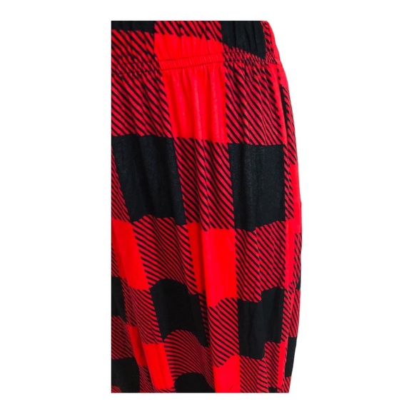 2pack Black & White, Red & Black Checkered soft cozy pajama pants size large new - Picture 5 of 16